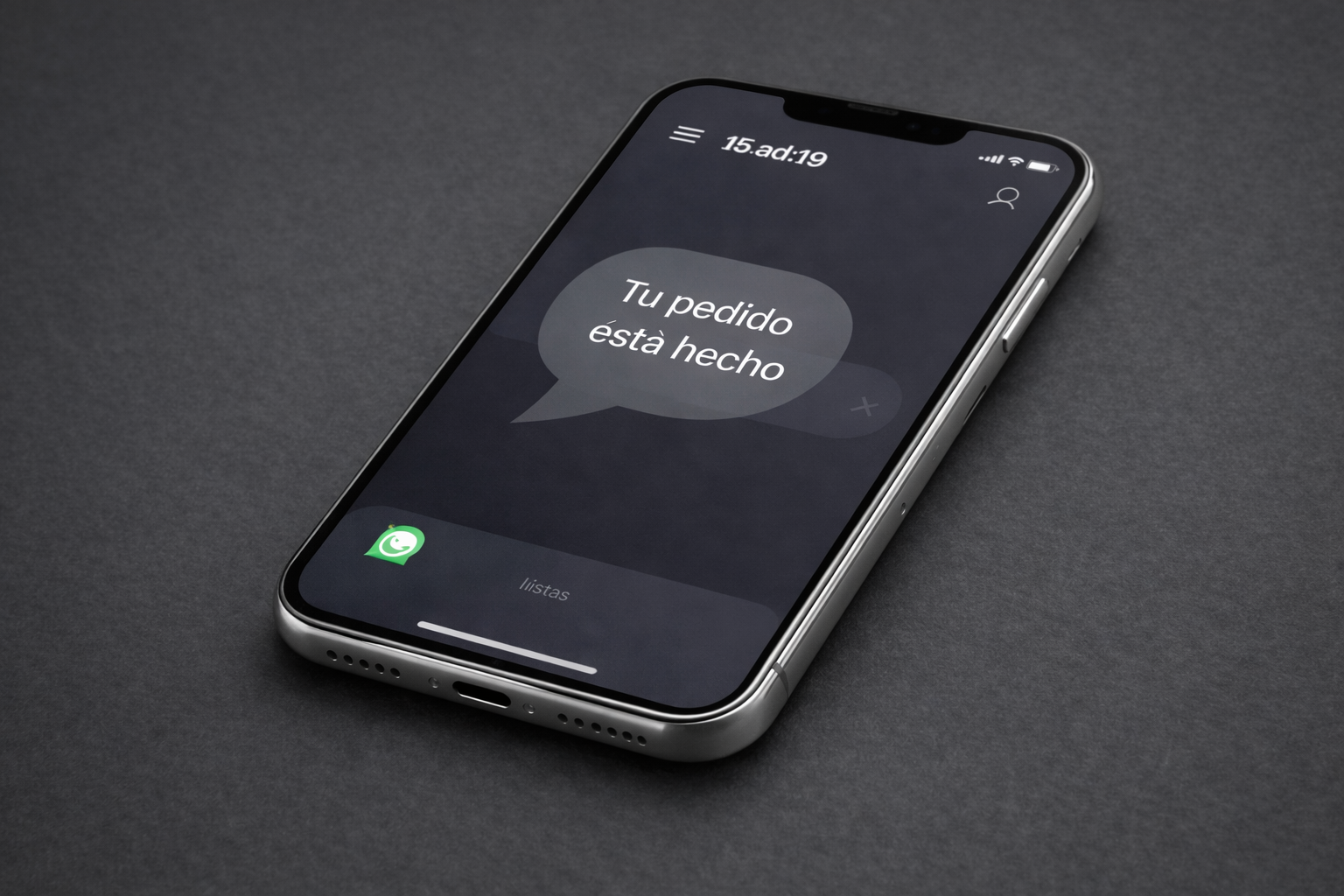 Vista del asistente IA en smartphone